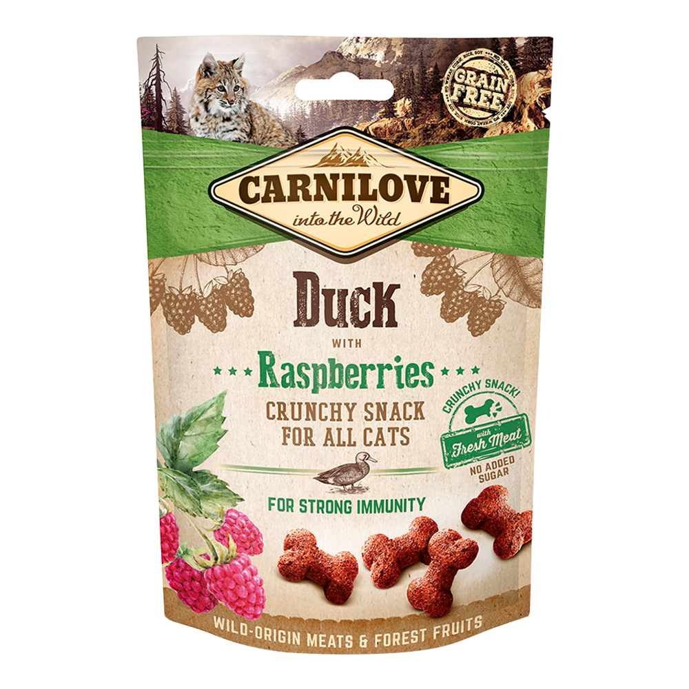 Carnilove Duck with Raspberries Crunchy Snack for Cats, 50g