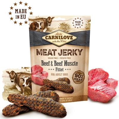 Carnilove Jerky Snack Beef & Beef Muscle Fillet, 100g