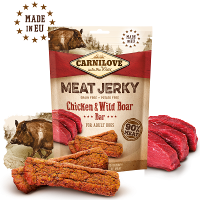 Carnilove Jerky Snack Chicken & Wild Boar Bar, 100g