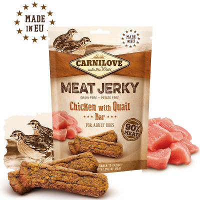 Carnilove Jerky Snack Chicken With Quail Bar, 100g