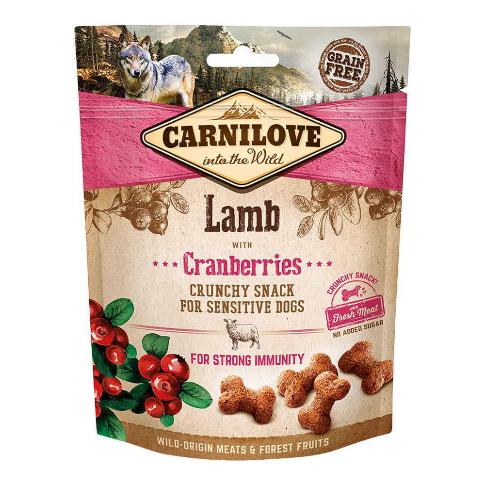 Carnilove Lamb with Cranberries Crunchy Snack for Sensitive Dogs, 200g