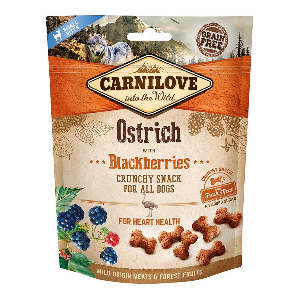 Carnilove Ostrich with Blackberries Crunchy Snack for Dogs, 200g