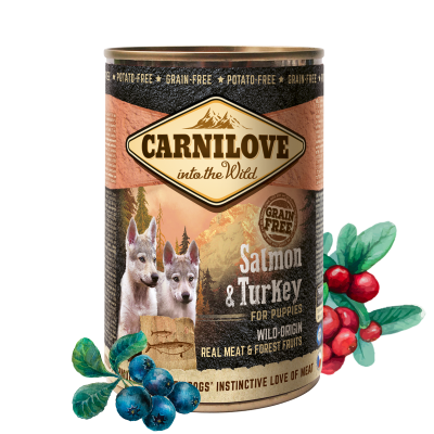 Carnilove Salmon & Turkey for Puppies Wet Food, Can 400g