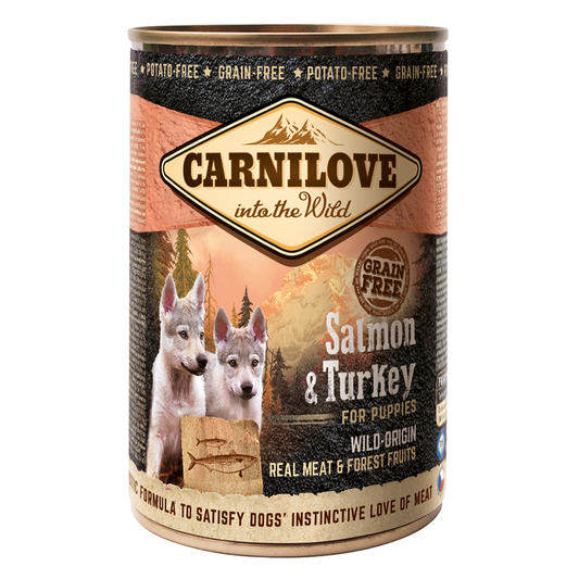 Carnilove Salmon & Turkey for Puppies Wet Food, Can 400g