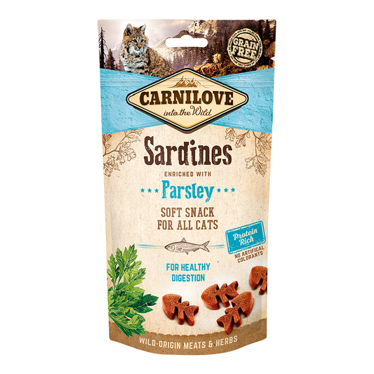 Carnilove Sardine enriched with Parsley Soft Snack for Cats, 50g