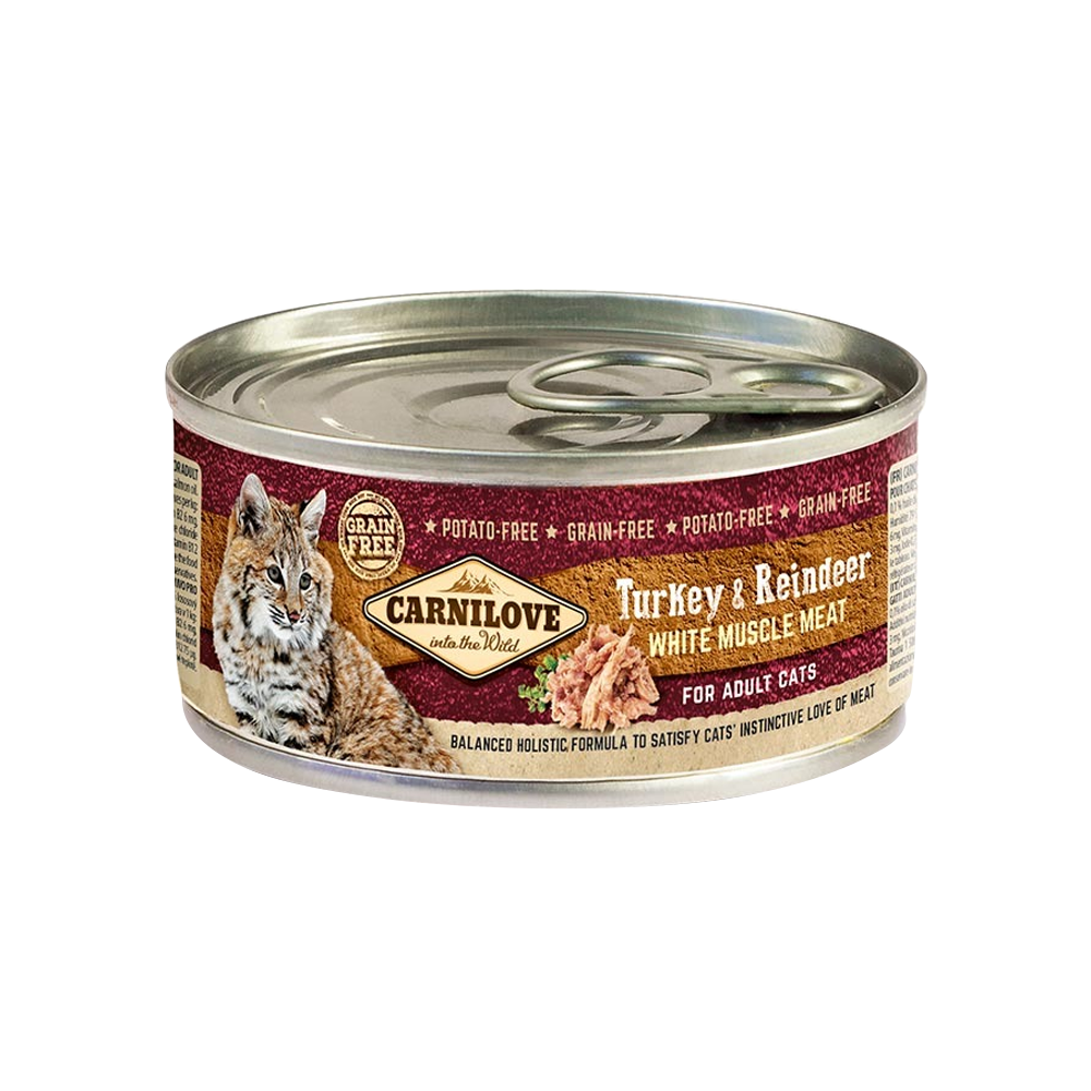 Carnilove Turkey & Reindeer for Adult Cats Wet Food, Can 100g