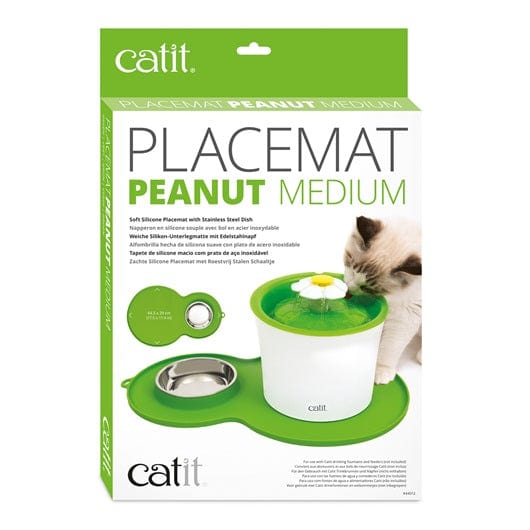 Cat It Peanut Placemat Green - Medium