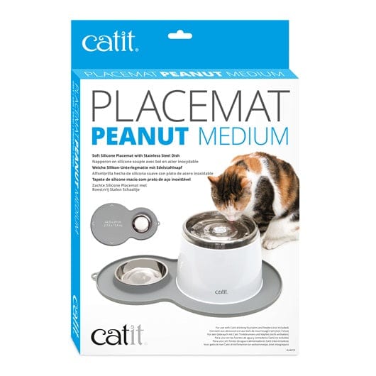 Cat It Peanut Placemat Grey - Medium