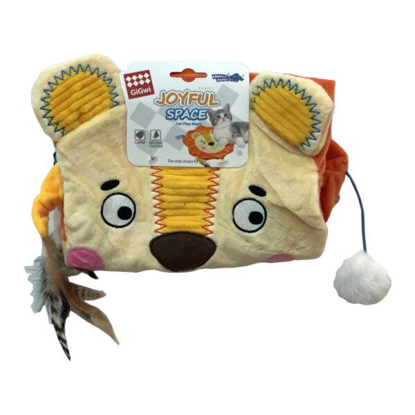 Cat Play Mat Lion with Crinkle Paper & Catnip Bag