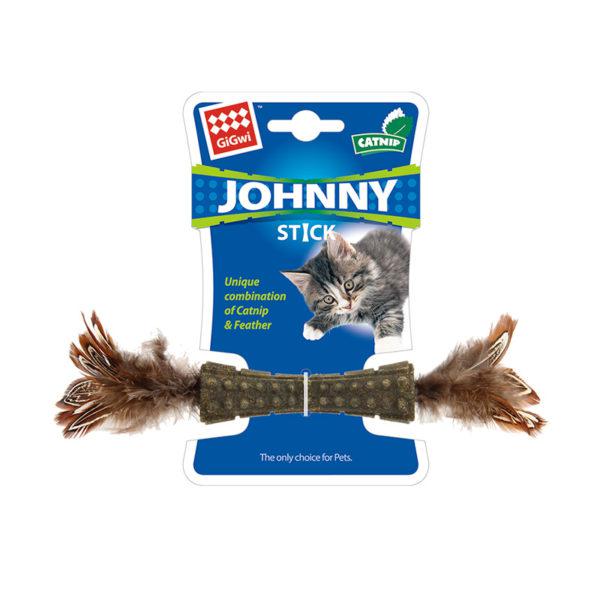 Catnip “Johnny Sticks” w/ Double Side Natural Feather