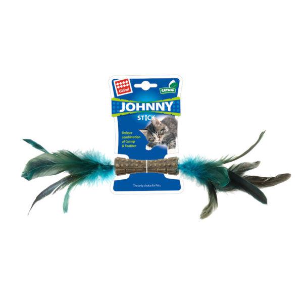 Catnip “Johnny Sticks” with Double Side Natural Feather