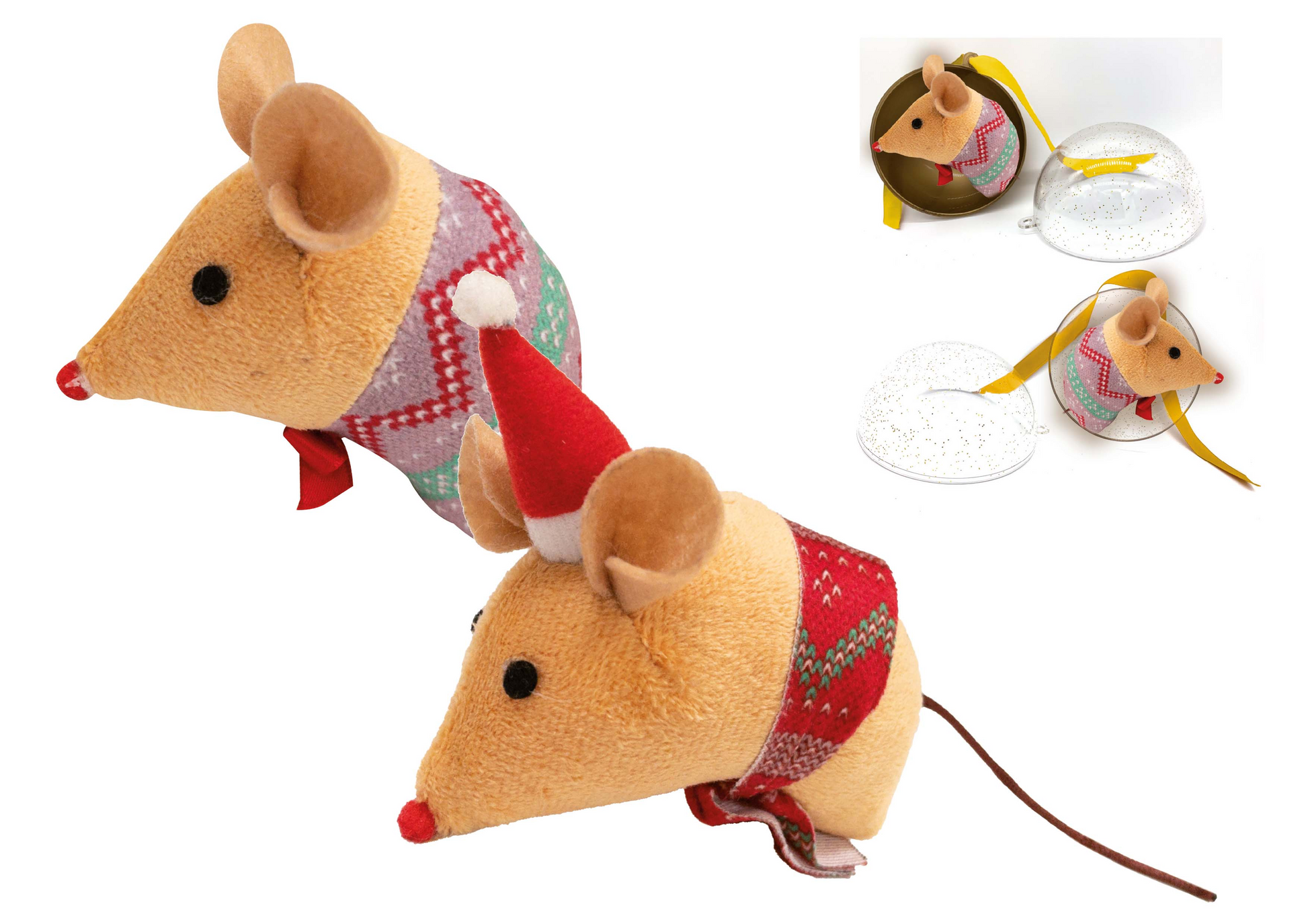 Christmas Cat Toy Holiday Mouse 9cm