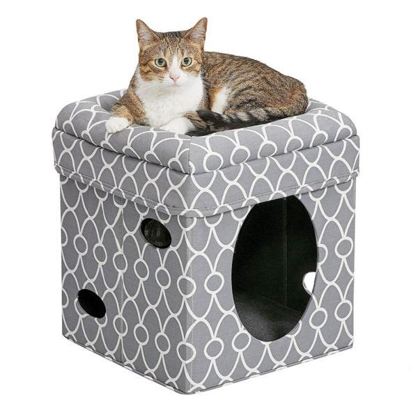 Curious Cat Cube – Grey