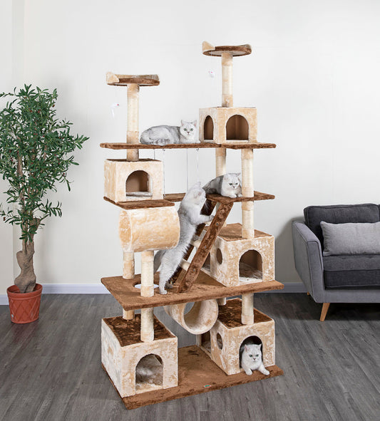 Go PetClub 87″ Cat Tree Climber with Swing F216