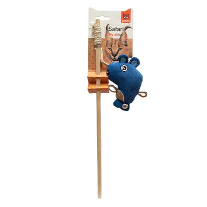 Fofos Beaver Cat Wand Cat Toy