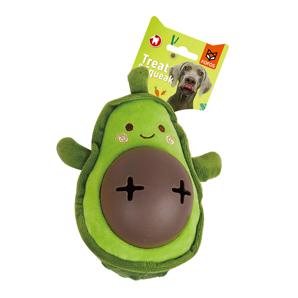 Fofos Cute Avocado Treat Dispensing Dog Toy