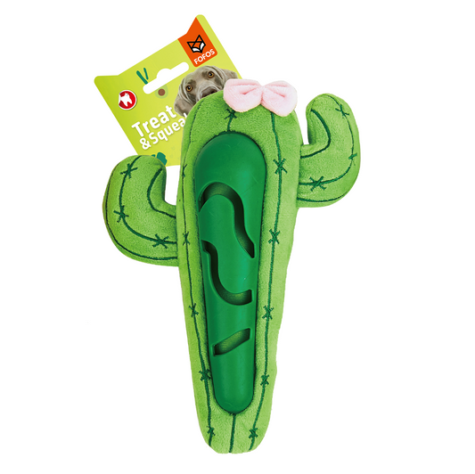 Fofos Cute Cactus Treat Dispensing Dog Toy