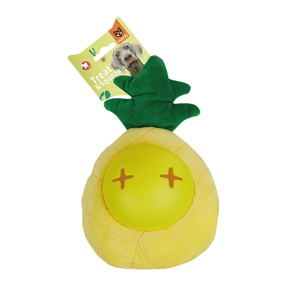 Fofos Cute Pineapple Treat Dispensing Dog Toy