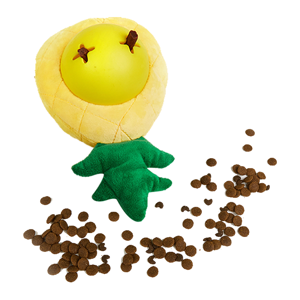 Fofos Cute Pineapple Treat Dispensing Dog Toy