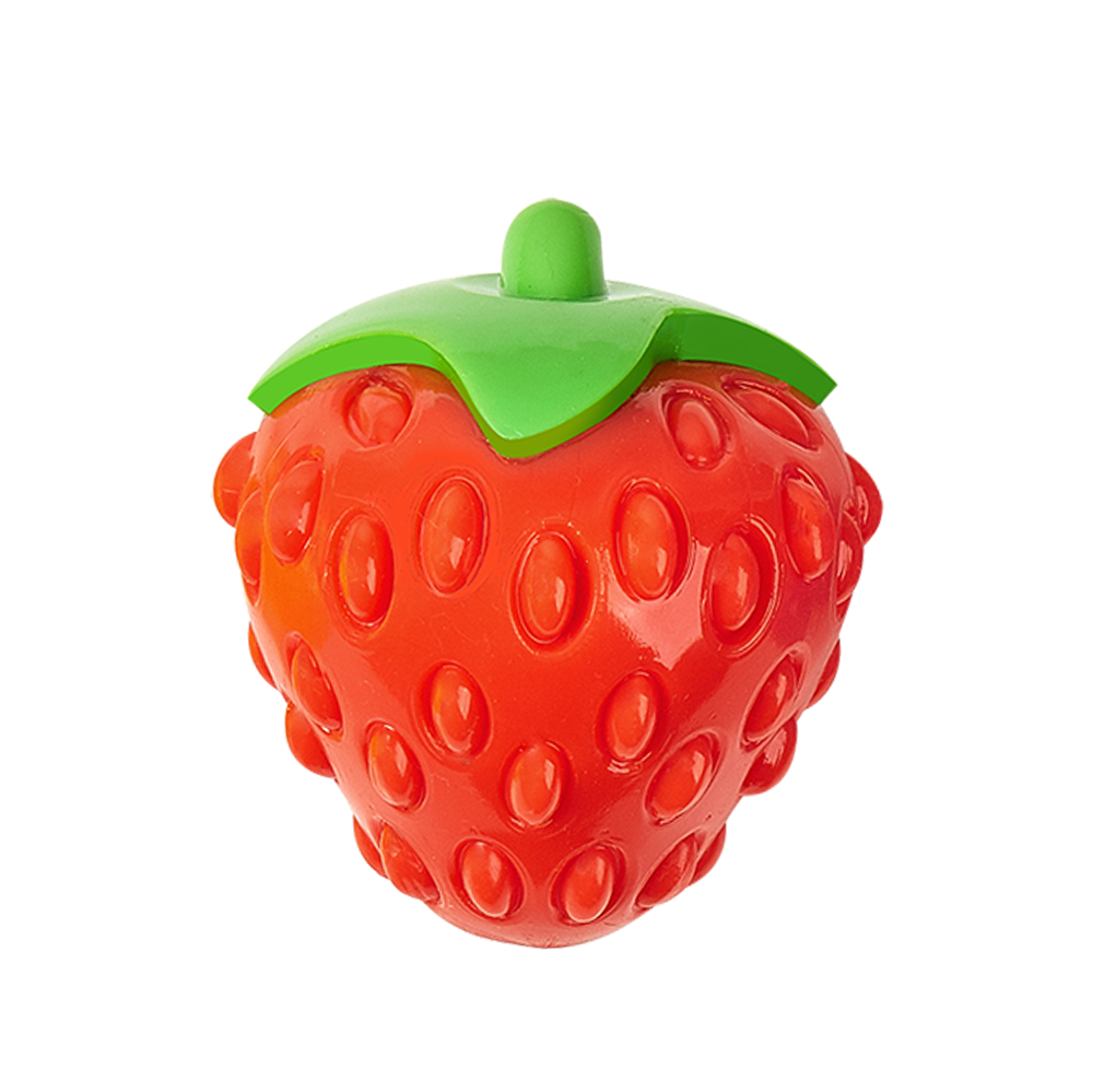 Fofos Tough Fruit Silence Strawberry Dog Toy