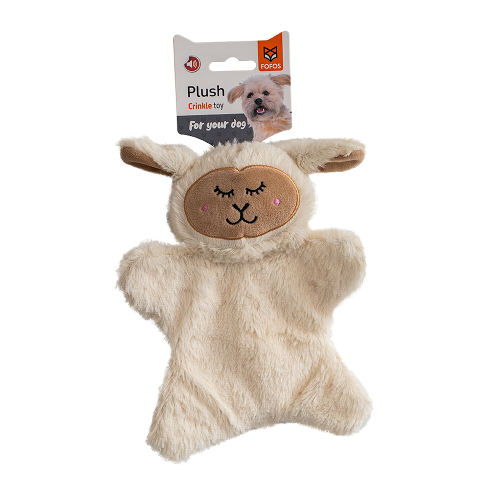 Fofos Glove Plush Sheep Dog Toy