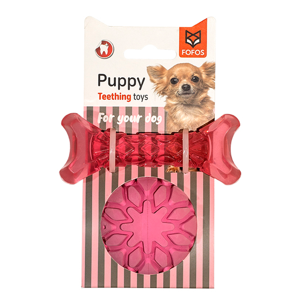 Fofos Milk Bone & Ball Puppy Toy Pink