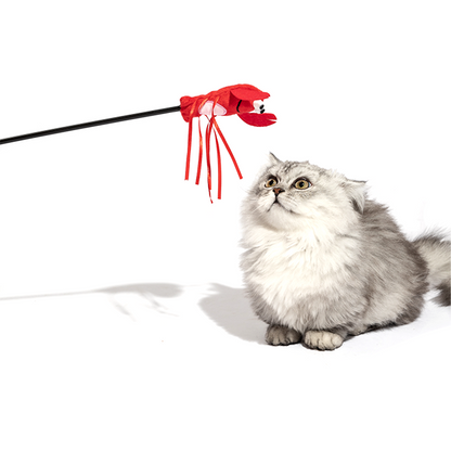 Fofos Moving Lobster Cat Wand Cat Toy