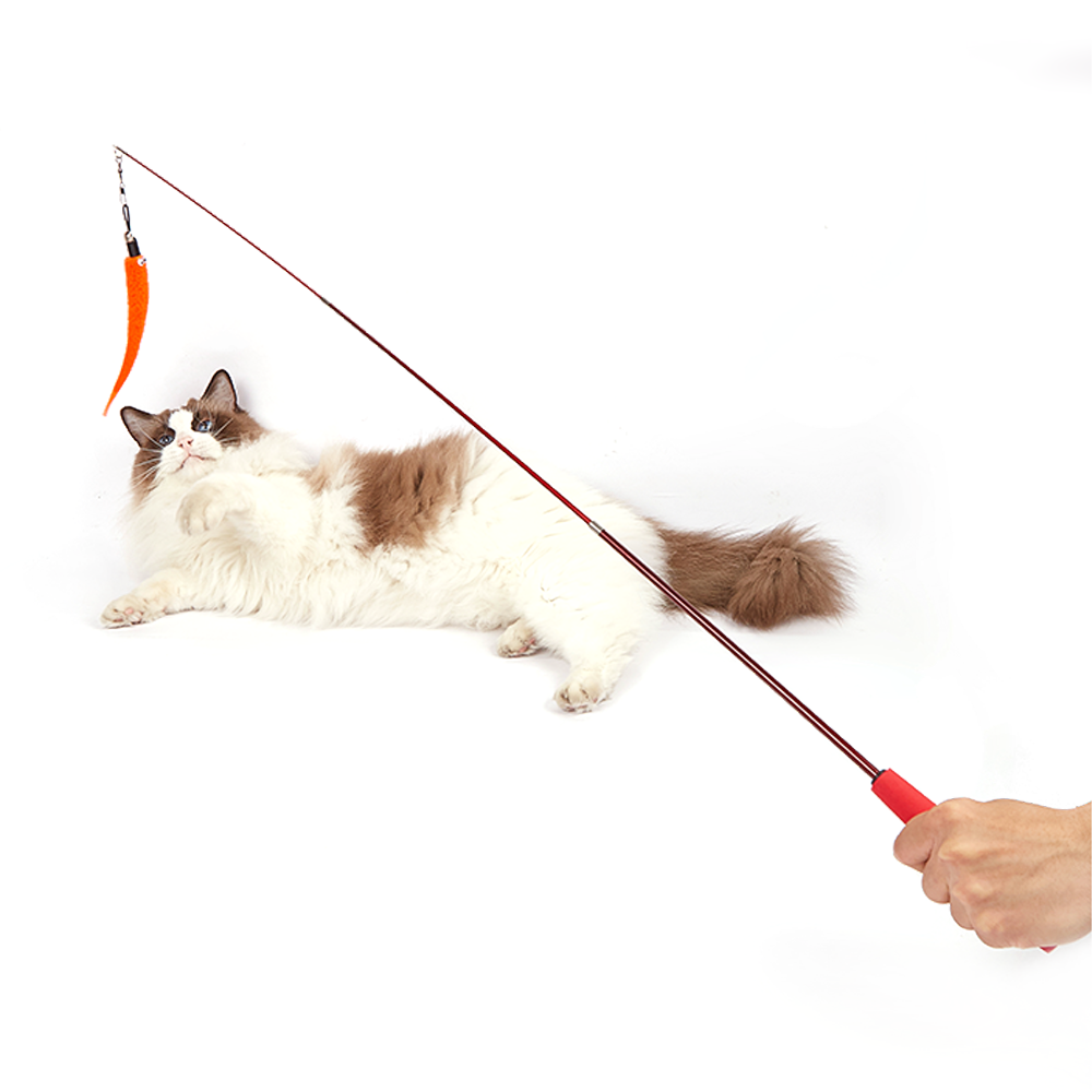 Fofos Retractable Worm Cat Wand Cat Toy