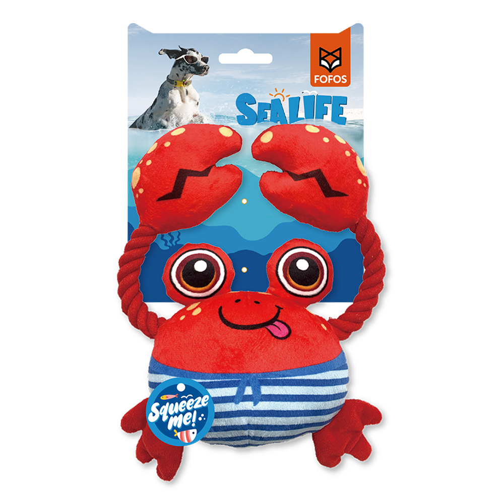 Fofos Sealife Crab Dog Toy