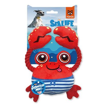 Fofos Sealife Crab Dog Toy