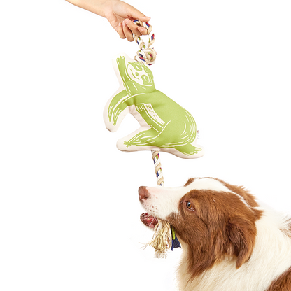 Fofos Sloth Flossy Rope Dog Toy