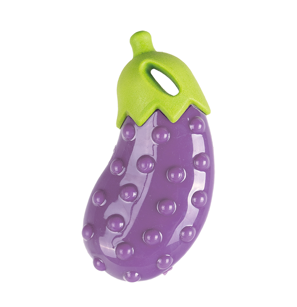 Fofos Veggi Bites Eggplant Dog Toy