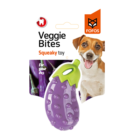 Fofos Veggi Bites Eggplant S/M Dog Toy