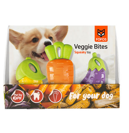 Fofos Veggi Chew Toy Set S/M