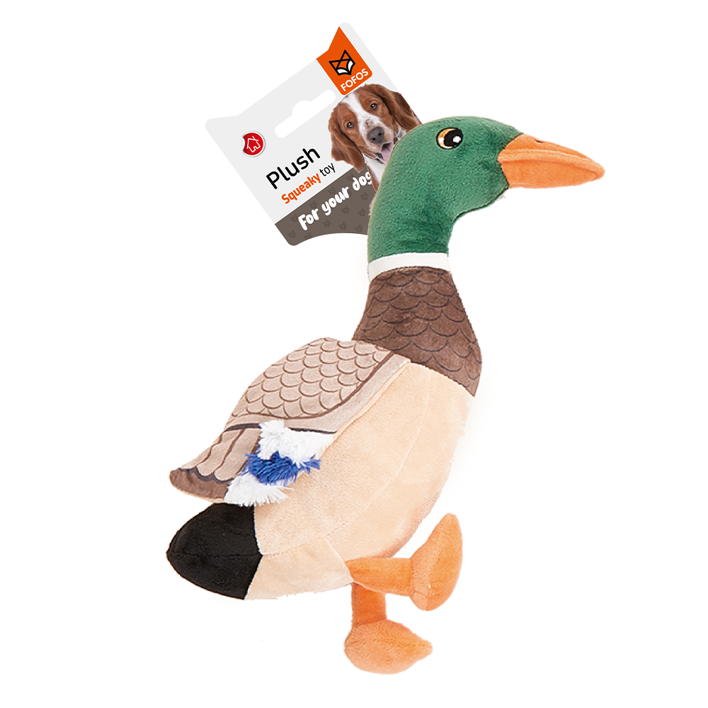 Fofos Wild Duck Plush Dog Toy