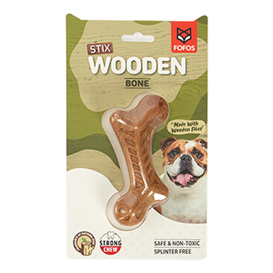 Fofos Woodplay Bone Dog Toy