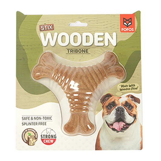 Fofos Woodplay Tribone Dog Toy