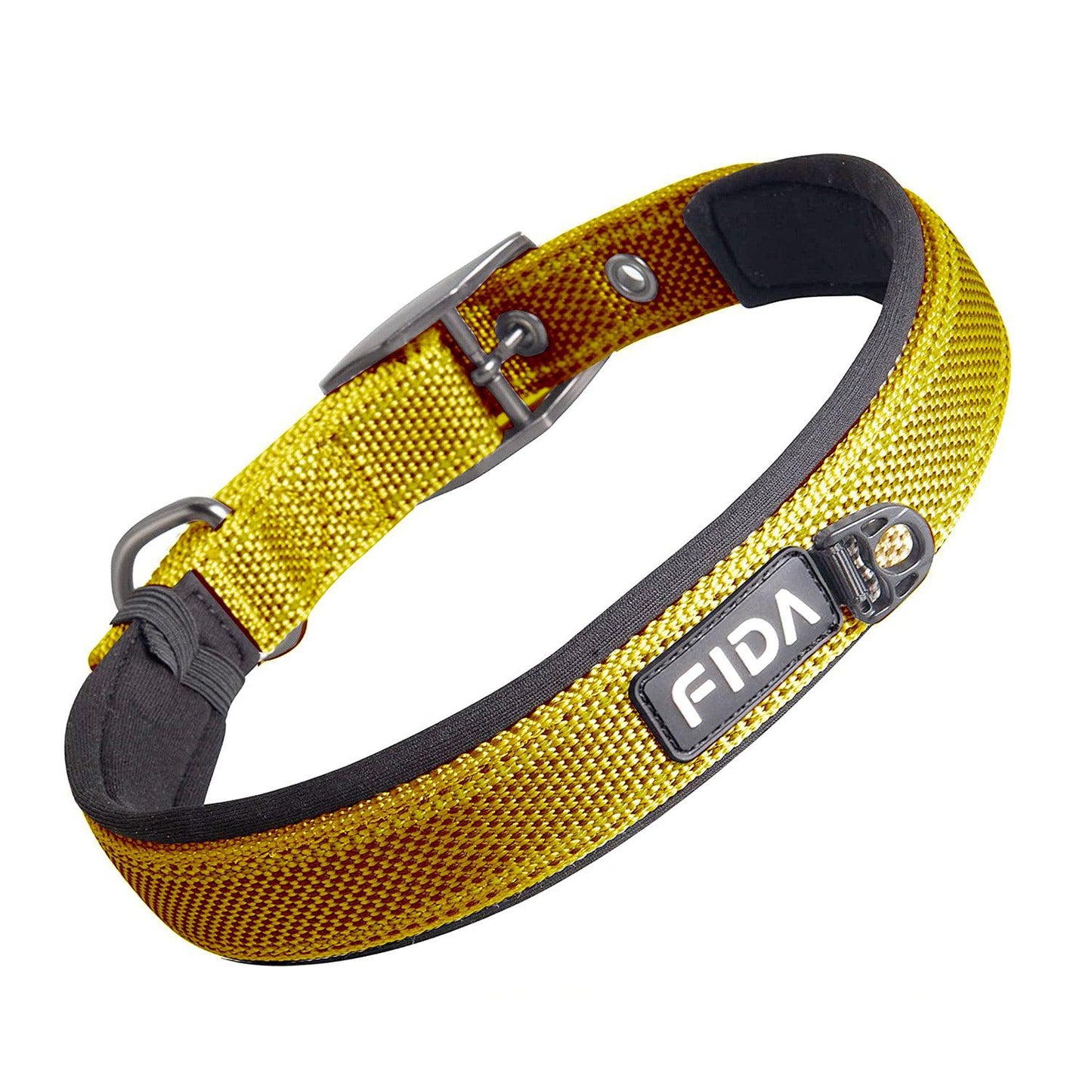Fida Heavy Duty Dog Collar – Yellow