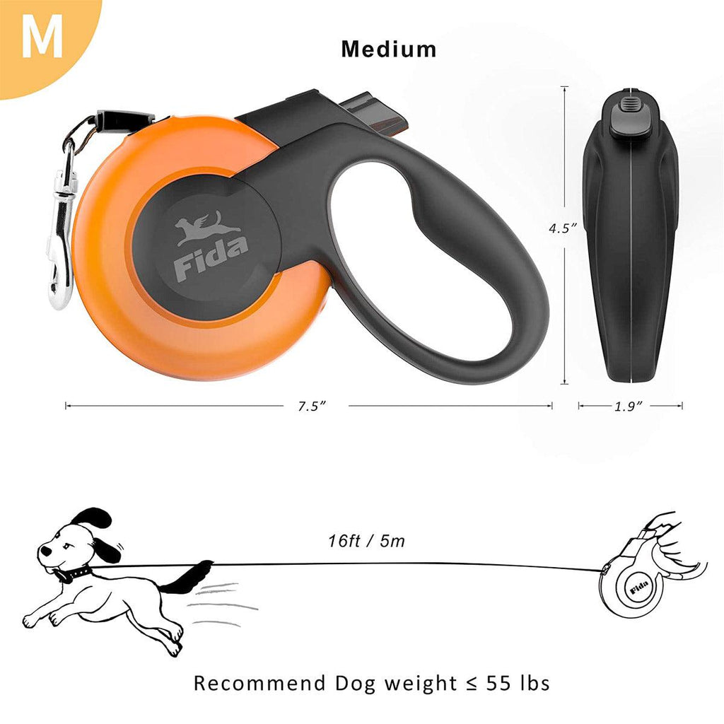 Fida Retractable Dog Leash Heavy Duty (Mars Series)