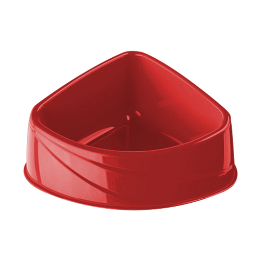 Georplast Corner Plastic Pet Bowl S Red