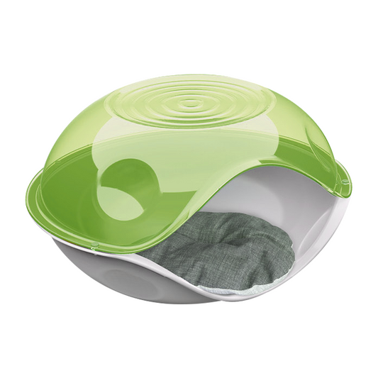 Georplast Duck Transparent Covered Pet Bed Green