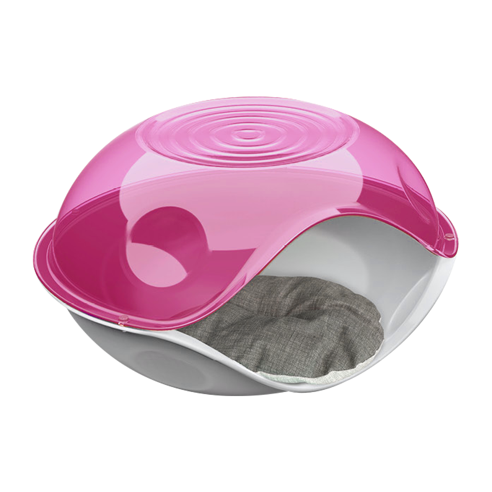 Georplast Duck Transparent Covered Pet Bed Pink