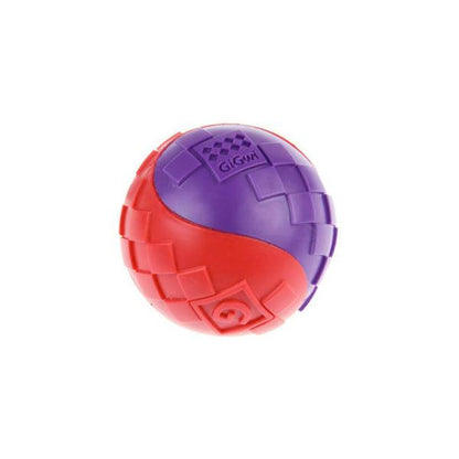 GiGwi Ball Red/Purple Squeaker Solid (Small)