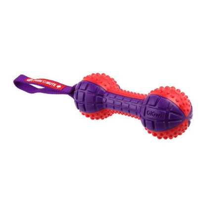 GiGwi Dumbell ‘Push To Mute’ – Red/Purple