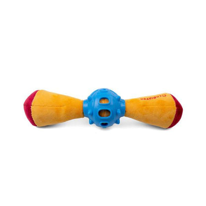 GiGwi Gladiator Squeaker Inside Plush/TPR Dog Toy (Medium) – Yellow