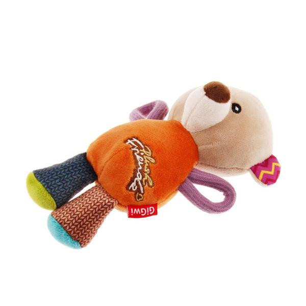 GiGwi Plush Friendz Squeaker Dog Toy – Bear