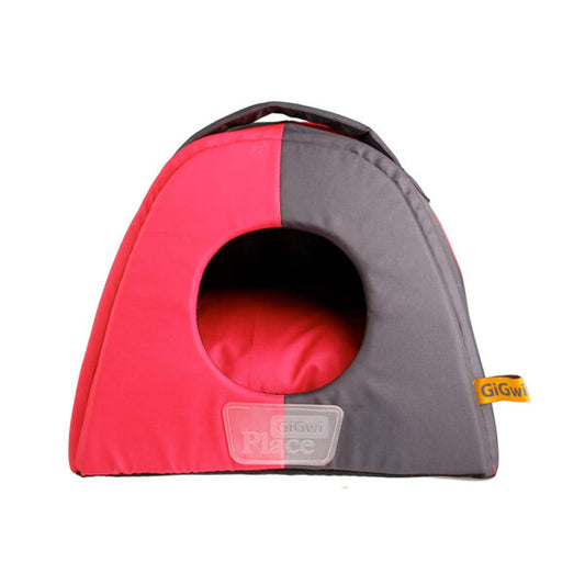 GiGwi Place Pet House Canvas, TPR Rose Red Small