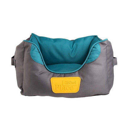 GiGwi Place Soft Bed Canvas, TPR Green & Gray Small