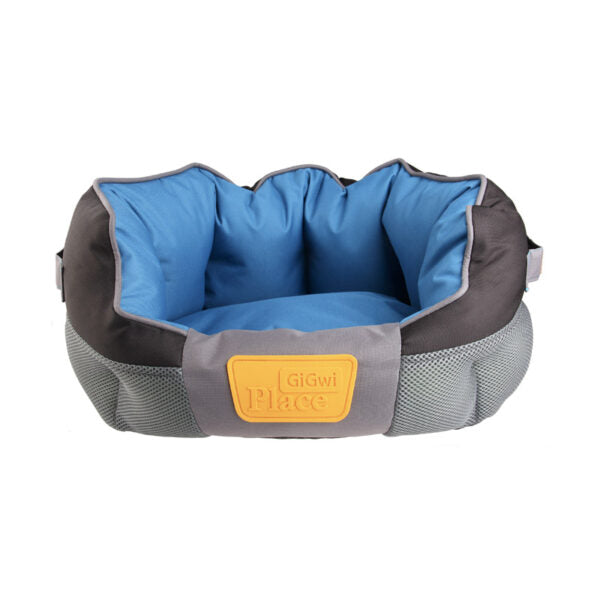 GiGwi Place Soft Bed Canvas, TPR Blue & Black Small