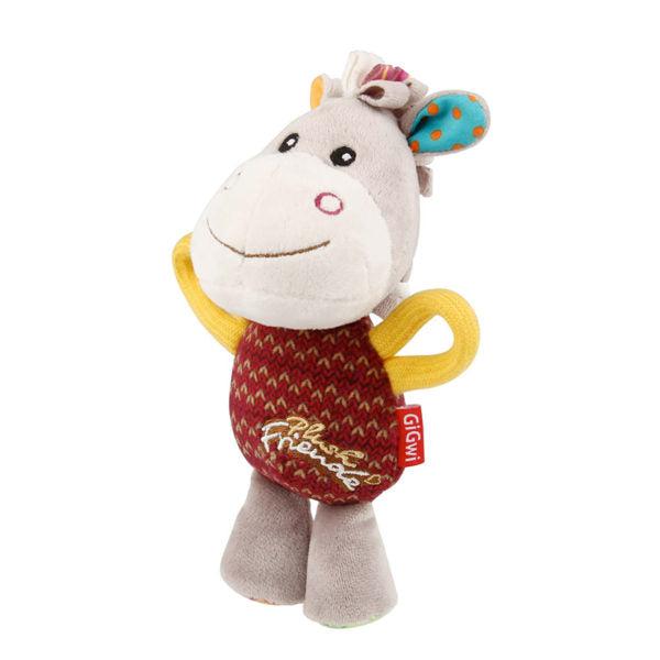 Gigwi Plush Friendz Dog Toy with Squeaker – Donkey